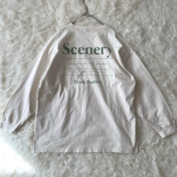 Weno Back Print Logo Long Sleeve T-shirt Ivory - Picture 2 of 5